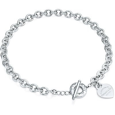 "Return to Tiffany" Heart Tag Toggle Link Lifesaver Necklace 