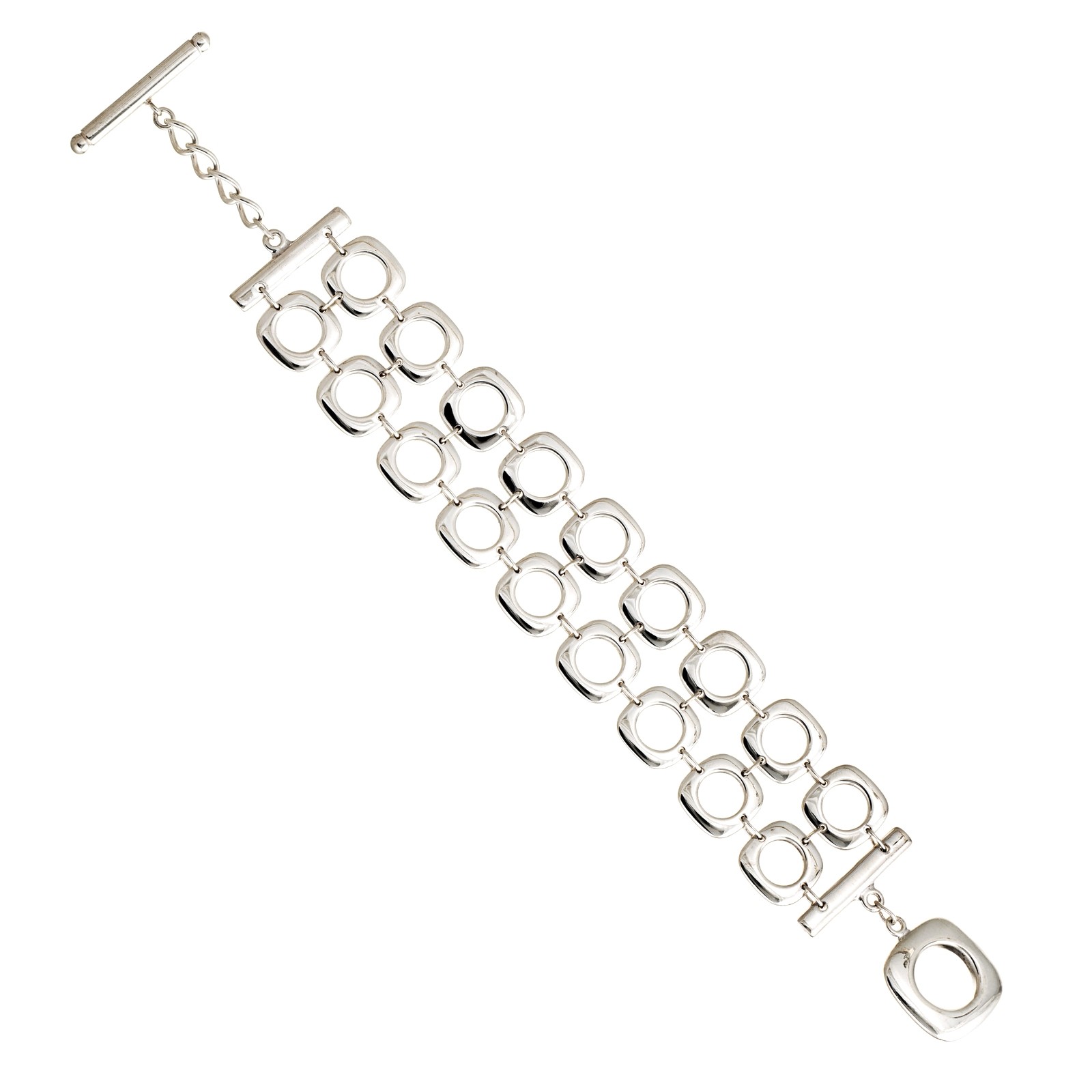 Paloma Picasso Double Cushion Bracelet 7.25" long.