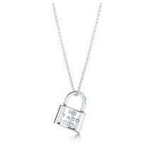 Tiffany & Co. 1837 Lock Pendant on 18" chain