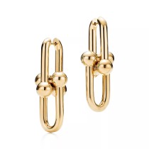 Tiffany City HardWear Link Earrings in Yellow Gold