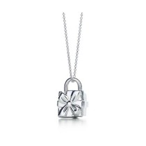 Tiffany Box Lock Charm Pendant. Sterling Silver