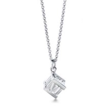 Atlas Cube Pendant Size Mini on a 16'' chain