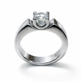 Engagement Ring 0.5 Ct. Solitaire Ring Platinum