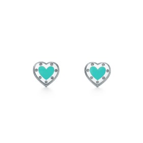 Tiffany Blue® Enamel LOVE Heart Tag Earrings