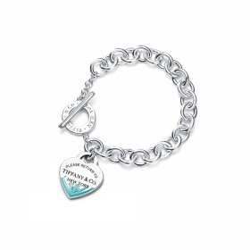 Return to Tiffany™ Color Splash Heart Tag Toggle Link Lifesaver Bracelet