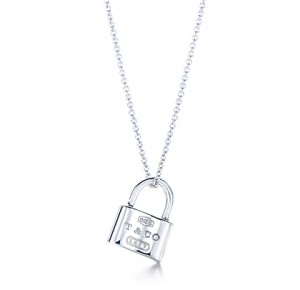 Tiffany & Co. 1837 Lock Pendant on 18" chain