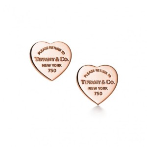 Return to Tiffany Heart Tag Earrings in Rose Gold Mini
