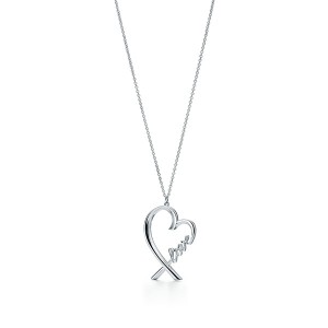 Paloma Picasso "LOVE" Loving Heart Pendant On 18" Chain