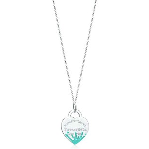 Return to Tiffany Color Splash Heart Tag Pendant On 17.5" Chain