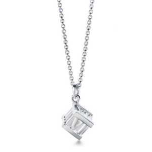 Atlas Cube Pendant Size Mini on a 16'' chain
