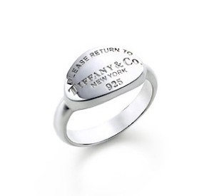 "Return to Tiffany" Oval  Tag Ring