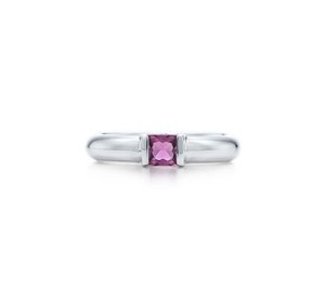 Tiffany Square Stacking Ring with Purple Tourmaline