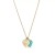 Return to Tiffany™ Mini Double Blue Heart Tag Pendant in Yellow Gold