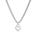 "Return to Tiffany" Mini Silver Heart Tag Bead Necklace
