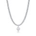 "Return to Tiffany" Mini Silver Heart Tag Bead Necklace