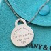 "Return to Tiffany" Medium Round Tag Pendant on a 18" Chain