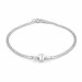 Tiffany T Double Chain Bracelet White Gold AU750